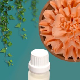 Aroma Diffuser Diatomite Carnation Flower with Wooden Stand Essential Oil Diffuser with Aromatherapy Fig Fragrance Oil Diffusers for Home, Room Decor | 10 ML (Diatomite Carnation Flower (Orange))