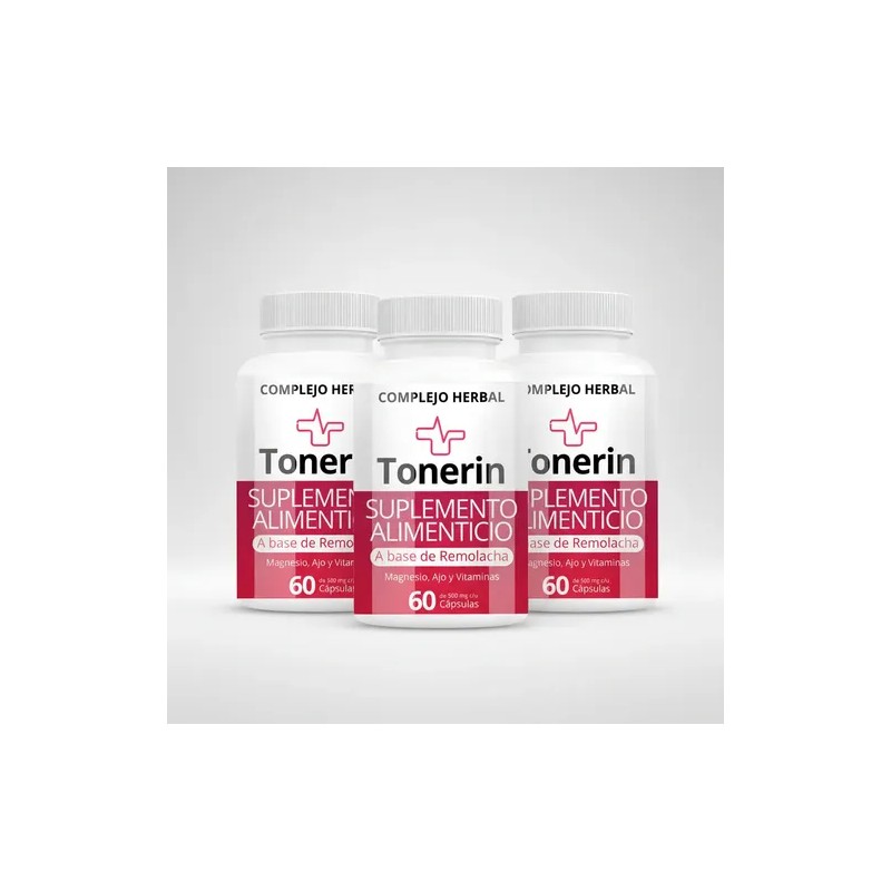 Tonerin 3 Frascos 180 Cápsulas Nueva Presentación