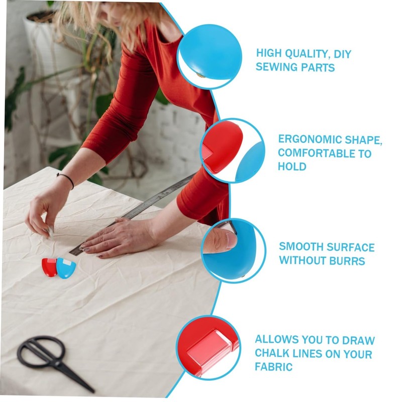 Operitacx Ergonomic Sewing Chalk Wheel Tailors Chalk Triangle Shape Marking