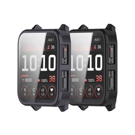 Case for Garmin Venu X1 Smart Watch,UYRUREL Lightweight and Skin Friendly TPU All Inclusive Watch Case,Anti Fall and Scratch Resistant,2 Pack,Gun Color+Black