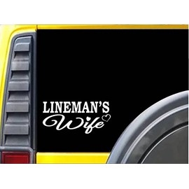 Lineman Wife K350 8 inch Sticker line Worker Decal