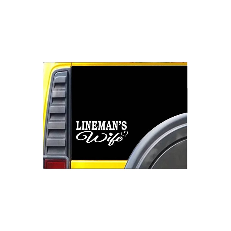 Lineman Wife K350 8 inch Sticker line Worker Decal
