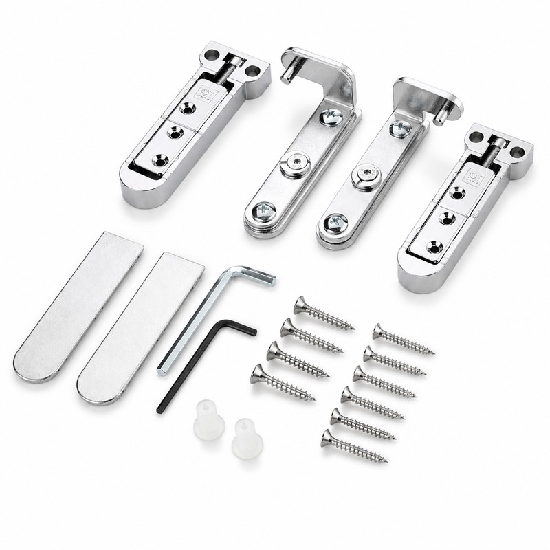 3D Adjustable Concealed Door Hinges, Zinc Alloy 2-Pack