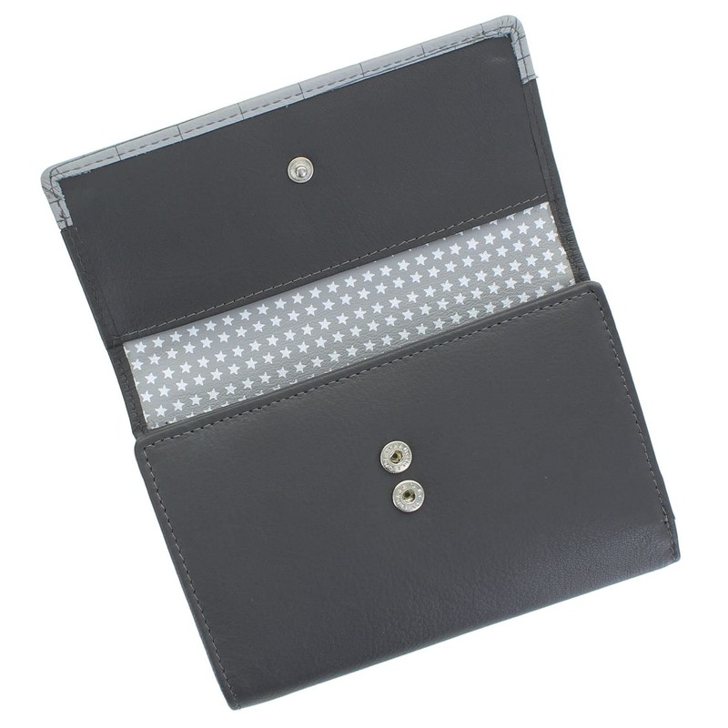 Mala Leather Midnight Collection Leather Tri Fold Purse RFID Blocking