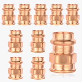 (Pack of 10) EFIELD Press Copper Adapter Fitting, 3/4-Inch Press Fit x 3/4-inch Female Copper Adapter, LBP Design