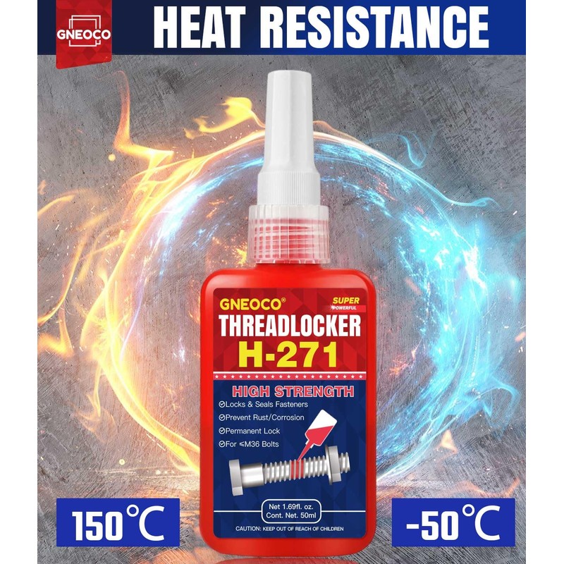 ThreadLocker Red, Thread Lock High Strength Lock Tight for Nuts,
