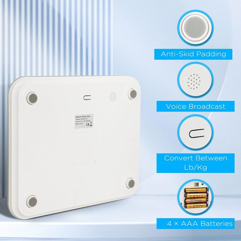 Talking Scales for Body Weight, Highly Accurate Digital Talking Bathroom