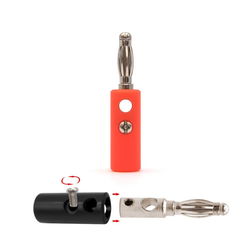 Doyeemei Banana Plug Connector Speaker Audio Adapter Speaker Plug Video