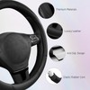 Steering Wheel Cover, Breathable Anti-Slip Leather Steering Wheel Cover, Universal