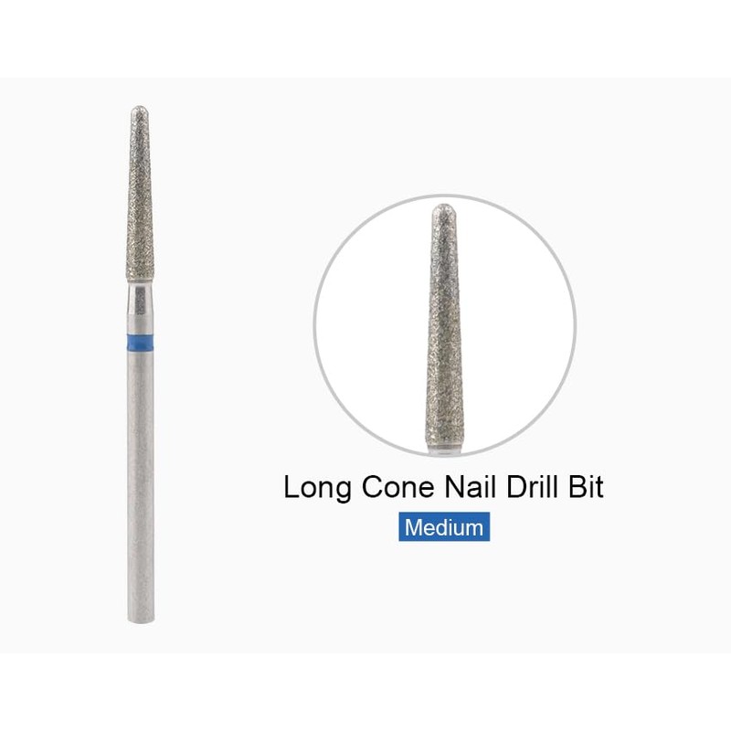 Rolabling Long Cone Shaped Nail Drill Bit Nail Polish Gel