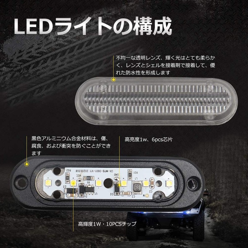 LED Daylight, Thin, 6 W x 2 Pieces, Work Light,