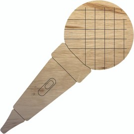 Microphone Wood 5" Cutout, Unfinished Paintable Craft, Paint by Line