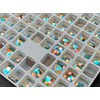 Crystal AB, Preciosa Czech MC Chessboard Square Maxima Flatback Stones