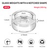 9Pcs Fermentation Glass Weights with Easy Grip Handles, Clear Canning