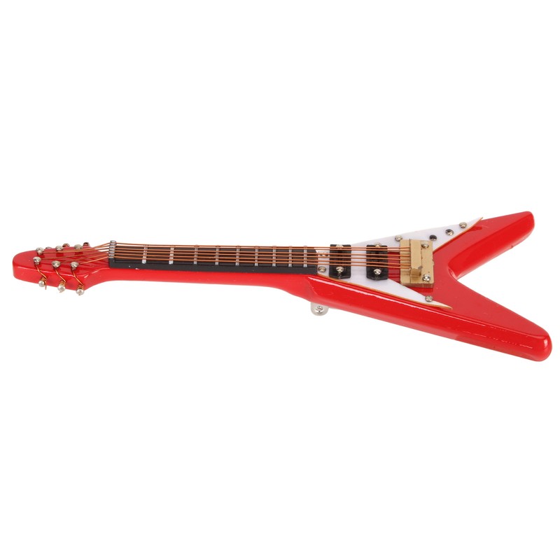 Guitar Brooch Pin Simulation Innovative Hand Crafted Red V Mini