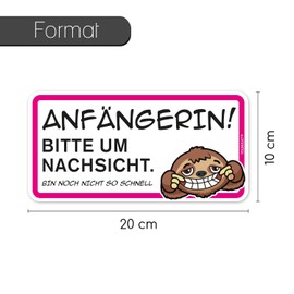 Dv1057 Magnetic Sign I Sloth I 20 x 10 cm I for Cars and Trailers I Magnetic and Weatherproof I