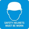 eSplanade Safety Helmet Sign Decal Sticker - Easy to Mount