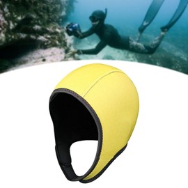 kowaku Diving Hood Surfing Hat 3mm Neoprene Thermal Surfing Hood Swimming Cap for Canoe, Yellow
