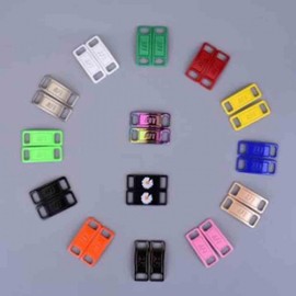 Shoelace Buckle Lace DIY Sneaker Shoe Hook Loop Metal Pink BL10499 100ea