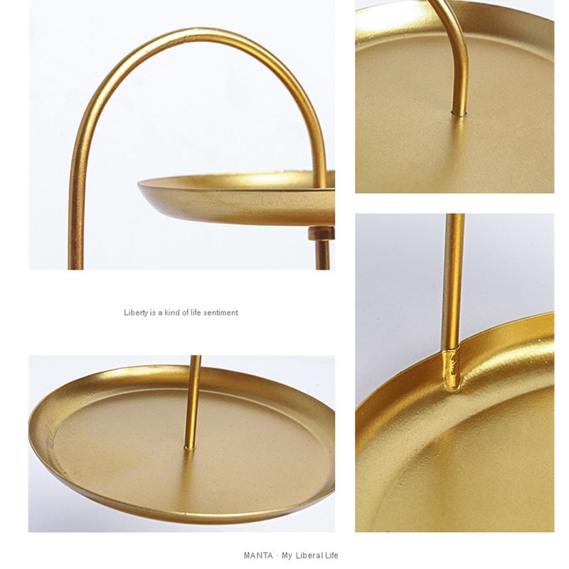 2 Tier Jewelry Tray Elegant Simple Sturdy Stable Metal Multi