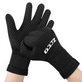 ZCCO 3mm/5mm Neoprene Gloves Anti-Slip Wetsuit Diving Gloves with Adjustable Strap for Men Women（5mm,M）
