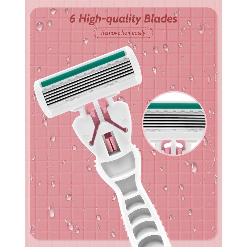 MOHERN Maquinillas de Afeitar para Mujeres con Piel Sensible, 6