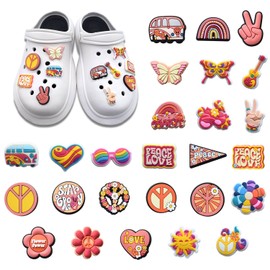 AOOTUERL 26 Pieces Shoe Charms Crocs Badge Goth and Cartoon Decoration Accessories Durable Waterproof Pin Plug, Suitable for Girls Party and Birthday Gift, Plastic