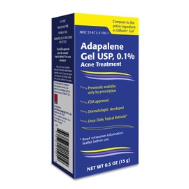 TARO Adapalene 0.1% USP Gel, Paraben Free, Retinoid Acne-Prone Facial Treatment for Sensitive Skin, Prescription Strenght (0.5)