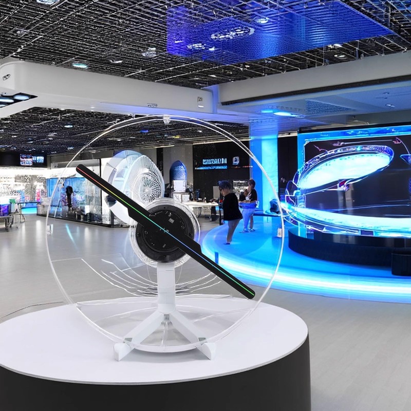 HFZ 3D Hologram Fan with Transparent Protective Cover,WiFi & App-Controlled,