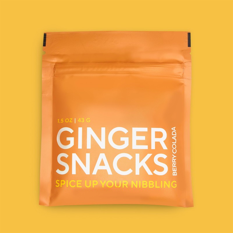 Selefina Spices: Ginger Snacks: Berry Colada, Single-Serve 1.5 oz Pouch