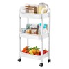 3 Tier Utility Rolling Cart with Handle, Multifunctional Storage Organizer