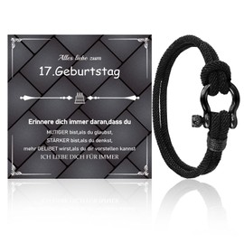 SUNSH Birthday Gifts for Boys, Birthday Bracelet for Boys, Birthday Gifts for 12-18 Year Old Boys, Gifts for Son/Grandson/Nephew/Brothers/Friends, Birthday Celebrations, Stainless Steel, No gemstone