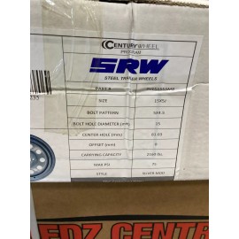 CENTURY 1 New 2160 lb 15" Silver Mod Trailer Wheel 15x5 5x4.5 5 Bolt Ships In Box