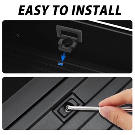 BIHEE Ring Truck Bed Tie Downs Anchor Compatible with Cybertruck Pickup Heavy Duty OEM-Style D-Rings Truck Bed Hooks, Set of 4