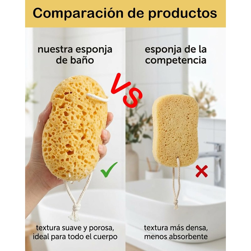 Esponja de Baño Exfoliante Xjvjixe Juego de 2 Piezas para