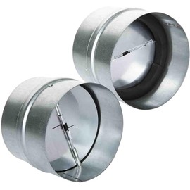 Wencheng 4 Inch Backdraft Damper, 2PCS Inline Springs Loaded Backflow Preventer Backflow Shutter, One-Way Airflow Ducting Insert for 4”Ducting in Range Hoods and Bathrooms Fans