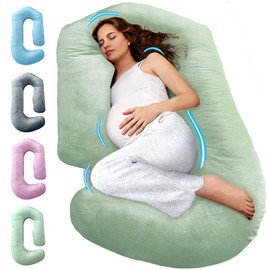 Pregnancy Pillows for Sleeping - V Shaped Full Body Pillow Support, 57inch Cooling Maternity Pillow for Pregnant Women, Support for Belly, Back, Legs. Pregnancy Gifts & Pregnancy Must Haves for Adult