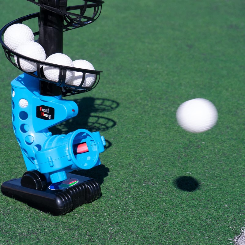 Furlihong 380BH Baseball Pitching Machine, Battery Powered, Angle Adjustable, Comes