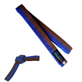 Judo Aikido Taekwondo Martial Arts Cotton Karate Belt (300 cm, Blue/Brown)