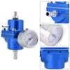 Universal Aluminum Fuel Pressure Regulator Gauge & Hose Kit 0-140