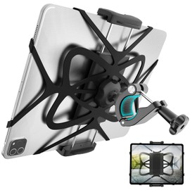 Wukanleng Bicycle Tablet Holder, Anti-Vibration, Improves Stability, Running Machine, Exercise Bike, Tablet Stand, 360 Degree Rotation, Bike Smartphone Holder, Japanese Instruction Manual Included,
