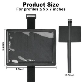 Registration Insurance Card Document Holder for Visor, Carrying Case for Registration and Insurance, Adjustable Visor Bag Drivers License Holder for Photo, Fit Most Car, SUV and Truck (Horizontally)