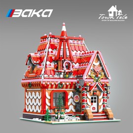 kowkis Strawberry Ice Workshop Building Blocks,MOC Street View Creative Construction Kit for Adults, Idea(3945 PCS)
