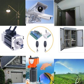 12V 24V 36V 4CH Universal Garage Door Remote Switch 433Mhz Wide Range Motor Forward and Reverse, 4 Channel Wireless Switch Garage Door keypad Universal Wireless (4CH 2X Control 433MHz)