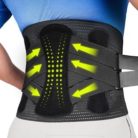 aoFIT Faja lumbar para aliviar el dolor lumbar con soporte bioquímico de 360 grados, cinturón de soporte lumbar para hombres y mujeres, soporte...    