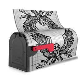 YYHWHJDE letterbox Cover Waterproof Oxford Cloth Accommodates Standard Size or Large Size mailboxes Eagle Picture 25.5x21 in