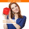 sourcing map 25 Pcs Red Gift Boxes, 3"x3"x3" Kraft Paper