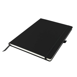 Savvy Bee Premium A4 Notebook New Lined Hardback Journal with Pen Loop, 196 Page, Elastic Closure and Ribbon Marker Notepad Note Book Notes Pad (Black)