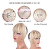 Flequillo rubio, clip rubio, clip grueso, natural, parte delantera completa,