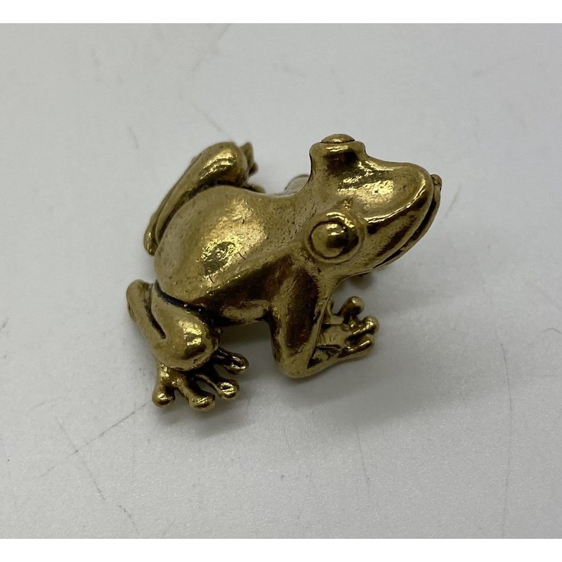 VIE Naturals Miniature Brass Figurines, Frog